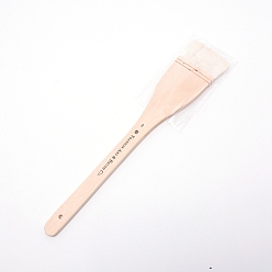 Бланшированный Миндаль Кисть детская поделки граффити ручка, с деревянной ручкой и шерстяной щеткой, медный провод, бланшированный миндаль, 277x58x9.5 мм, отверстие : 5 мм