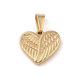 Золотой Вакуумное покрытие pvd 304 подвески из нержавеющей стали, шарма сердца, золотые, 16.5x18.5x3.5 мм, отверстие : 6x3 мм