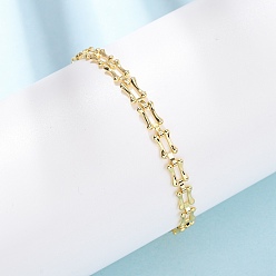 Настоящее золото 18K Браслеты из латунной цепочки для женщин, долговечный, стойки покрытие, без кадмия и без свинца, реальный 18 k позолоченный, 7 дюйм (17.7 см)