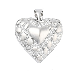 Платина Латунные подвески, сердце прелести, стойки покрытие, без свинца и без кадмия, долговечный, платина, 21x20.5x6.5 мм, отверстие : 5x3 мм