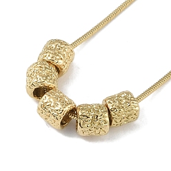 Real 18K Gold Plated 304 Stainless Steel Snake Chain Necklaces, Column, Real 18K Gold Plated, 18.62 inch(47.3cm)