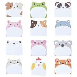 (52) Непрозрачная лаванда 12 шт. 12 стили наклейки на тему животных, разноцветные, 5.2~6.5x5.9~6.6 см