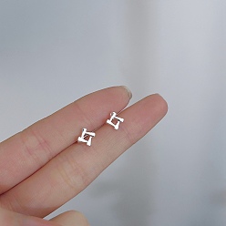 Другие Сплав серьги для женщин, с 925 стерлинговым серебром, 14.5 мм