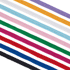 (52) Непрозрачная лаванда 41.5m 10 полиэстеровая плетеная кружевная лента с узором «ёлочка», аксессуары для одежды, разноцветные, 1/2 дюйм (12 мм)