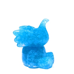 Аквамарин Натуральный аквамарин дисплей декор, Украшения из камня с энергией Рейки, слон, 50x50x70 мм