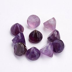 Amethyst Natural Amethyst Cabochons, Cone, 10x10mm