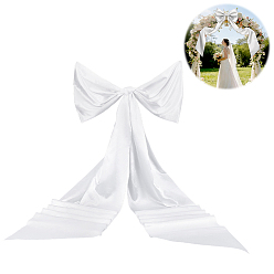 White Cloth Big Bowknot Ornaments, Party Decorations, with Stickers, White, 3000x820x18mm
