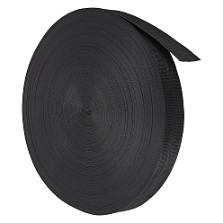 Noir Ruban de nylon, pour accessoires de vêtement, décoration cadeau, noir, 1-7/8 pouces (48 mm), environ 109.36 yards (100m)/rouleau