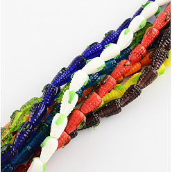 (52) Непрозрачная лаванда Бусины лэмпворк , кукуруза, разноцветные, 17x11x9 мм, отверстие : 2 мм