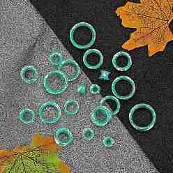 Средний Бирюзовый 10 пары силиконовых ушных вкладышей, колонка, ушные тоннели, средне бирюзовый, 6~25 мм