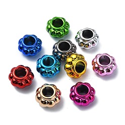 (52) Непрозрачная лаванда УФ-покрытие акриловым Европейский бисером, бусины с большим отверстием, фонарь, разноцветные, 13.5x8.5 мм, отверстие : 6 мм