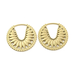 Настоящее золото 14K 304 подвески из нержавеющей стали, плоская круглая с подвеской в виде цветка, реальный 14 k позолоченный, 24x25x1.5 мм, отверстие : 13x10.5 мм