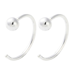 Круглые 999 тонкие серебряные серьги-гвоздики, серебряные, круглые, 12x3 мм