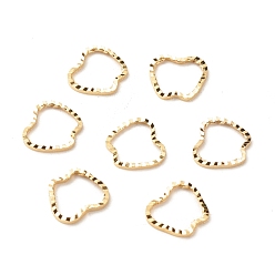 Real 24K Gold Plated Brass Linking Rings, Long-Lasting Plated, Cadmium Free & Lead Free, Apple, Real 24K Gold Plated, 8x9x1mm, Inner Diameter: 6x7.5mm