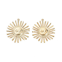 Light Gold Eco-Friendly Iron Pendants Cabochon Settings, Cadmium Free & Lead Free, FLat Round, Light Gold, 28.5x25x4mm, Hole: 1.2mm, Tray: 8mm