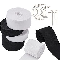 (52) Непрозрачная лаванда DIY ювелирные изделия, с плоским эластичным резиновым шнуром / лентой, железные изогнутые иглы в форме буквы С и стальные иглы в форме буквы Т, разноцветные, 25~50 мм