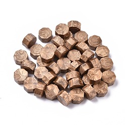 Dark Goldenrod Sealing Wax Particles, for Retro Seal Stamp, Octagon, Dark Goldenrod, 9mm, about 1500pcs/500g