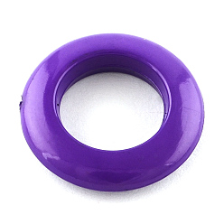 Indigo Opaque Acrylic Linking Rings, Ring, Indigo, 20.5x4.5mm, Hole: 11.5mm, about 640pcs/500g