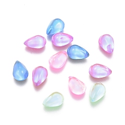 (52) Непрозрачная лаванда Прозрачные k 9 стеклянные кабошоны, плоский зад, слеза, разноцветные, 6x4x3 мм