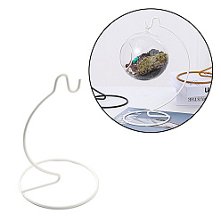 Белый Вешалка для утюга из стеклянной бутылки, Стеллаж для микропейзажа для украшения дома, белые, 17x10.4 см