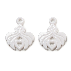 Белый Непрозрачные акриловые подвески ко Дню святого Валентина, сердце прелести, белые, 29.5x24x3.5 мм, отверстие : 3 мм, о 475 шт / 500 г.