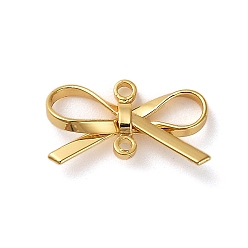 Настоящее золото 18K Подвески из латуни, бантом ссылки, реальный 18 k позолоченный, 9x15x3 мм, отверстие : 1.2 мм