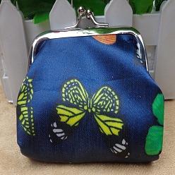 Темно-Синий Сумочка для куклы из трапециевидной ткани, с железным каркасом кошелька, принадлежности для американских кукол, бабочки, темно-синий, 70x90 мм