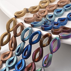 (52) Непрозрачная лаванда Гальванизировать немагнитных синтетический гематит нитей бисера, матовые, разноцветные, 16x10x4 мм, отверстие : 1 мм, около 26 шт / нитка, 15.7 дюйм