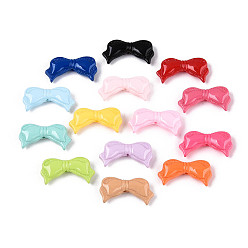 (52) Непрозрачная лаванда Непрозрачные акриловые бусины, бантом, разноцветные, 10.5x21x5 мм, отверстие : 1.4 мм