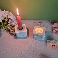 Hot Pink Square DIY Silicone Candle Holders, for Flower Scented Candle Making, Hot Pink, 4.5x6.8x7.1cm, Inner Diameter: 6.2x5.9cm