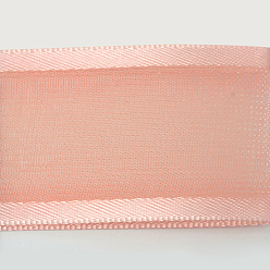 Light Salmon 100 Yards Polyester Organza Ribbon with Satin Edge, Light Salmon, 3/8 inch(9mm)