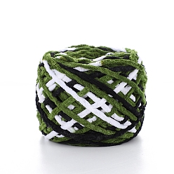 Светло-зеленый Коричневый Хлопчатобумажная пряжа, бархатные хлопковые нитки для ручного вязания, для детского свитера, шарфа, ткани, рукоделия, ремесла, сегмент окрашенный, оливковый, 7 мм