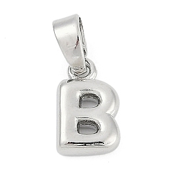 Letter B Латунь прелести, буквы, без кадмия и без свинца, долговечный, стойки покрытие, В письме, 10x6x2.5 мм, отверстие : 3x5 мм
