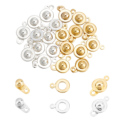 (52) Непрозрачная лаванда 20 шт. 2 цвета 201 застежки из нержавеющей стали, золотой и серебряный, 15x9x5 мм, отверстие : 1.5~1.8 мм, 10 шт / цвет