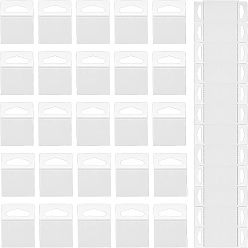 White 312Pcs PET Self Adhesive Hang Tabs, Display Tabs for Store Retail Display, Rectangle, White, 5x3.8x0.03cm