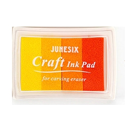 Разноцветный Пластиковые штампы с чернилами для пальцев, для ребенка поделки из бумаги художественное ремесло, скрапбукинга, прямоугольные, красочный, 78x55x18 мм