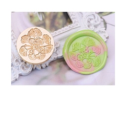 Лист Круглая золотистая сургучная печать, латунная головка штампа, для приглашений, конверты, подарочная упаковка, лист, 25 мм