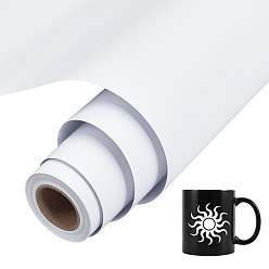 Weiß PVC selbstklebende Aufkleber, Werbedekoration, weiß, 305x0.2 mm, 5 m / Rolle