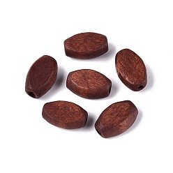 Седло Коричневый Бусины из натурального дерева шима, окрашенные, овальные, седло коричневый, 12x7.5~8x5~5.5 мм, отверстие : 2 мм