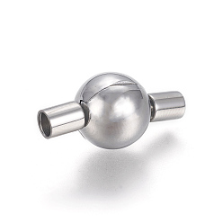 Нержавеющая Сталь Цвет Устойчивы к потускнению 304 европейские застежки из нержавеющей стали, с мозг заканчивается, круглые, цвет нержавеющей стали, 20x10 мм, отверстие : 3 мм