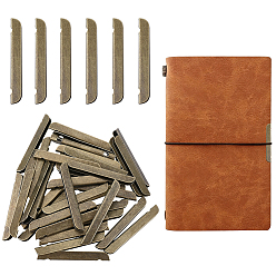 Antique Bronze 40Pcs Iron Notebook Edge Clip, Antique Bronze, 52x5x6.5mm