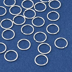 Серебро Латунные кольца прыжок открыт, без свинца, без кадмии и без никеля, кольцо, серебряные, 7.5x1 мм, внутренний диаметр: 5.5 мм, 18 датчик