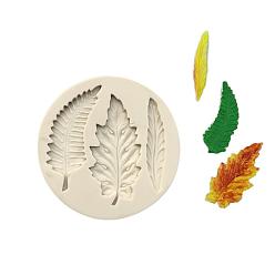 Античный Белый Силиконовые формы для вены пищевого качества, формы помады, для украшения торта поделки, цвет шоколада, конфеты, изготовление ювелирных изделий на основе смолы и эпоксидной смолы, лист, старинный белый, 86 мм, внутренней меры: 60~70 мм