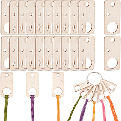 Rectangle 2 сумки деревянные нити намотки доски, организатор мулине, с кольцами на петлях из железа с вкладными листами из ПК, прямоугольные, 1 мм