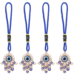 Золотой 4украшение подвески из эмали из сплава, Хамса руку с дурным глазом, золотые, 145 мм