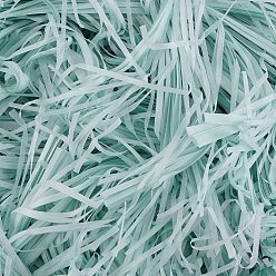 Бледно-бирюзовый Бумажный крошечный наполнитель, для упаковки подарков и наполнения пасхальной корзины, бледные бирюзовая, 2~3 мм, 100 г / мешок