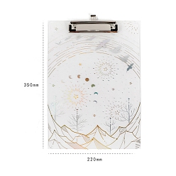 Mountain Acrylic Clipboards, Standard Clip Hardboard, for Classroom & Office Use, Clear, Mountain, 350x220mm