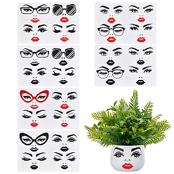 (52) Непрозрачная лаванда 6 листы 6 стили УФ-перенос наклейки с эффектами, разноцветные, 150x227x0.4 мм