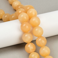 Топаз Нефрит Природный Топаз нефрита бисер нитей, круглые, 16 мм, отверстие : 1.4 мм, около 25 шт / нитка, 15.75'' (40 см)