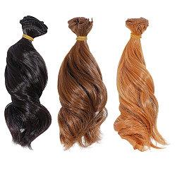 (52) Непрозрачная лаванда 3шт. 3 цвета, парик для куклы, длинные кудрявые волосы, для девочек своими руками bjd makings аксессуары, разноцветные, 1000x150~160x1 мм, 1 шт / цвет